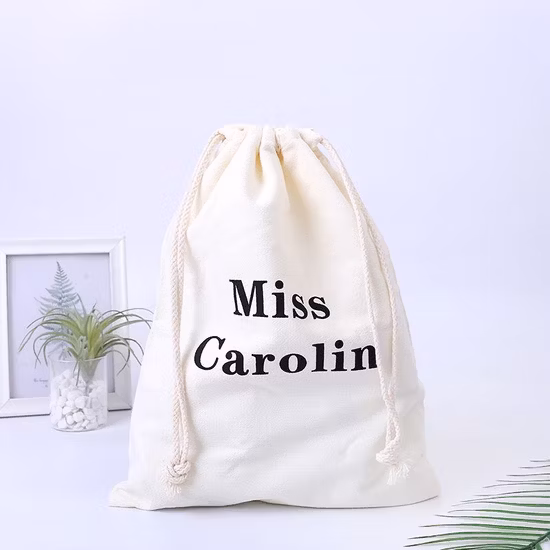 Saco barato para roupa suja com cordão de algodão para limpeza a seco para hotéis